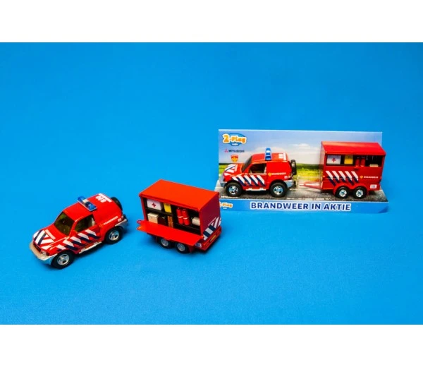 Brandweerauto Met Aanhanger – Speelset 2Play Traffic 3 Brandweerauto Met Aanhanger – Speelset 2Play Traffic
