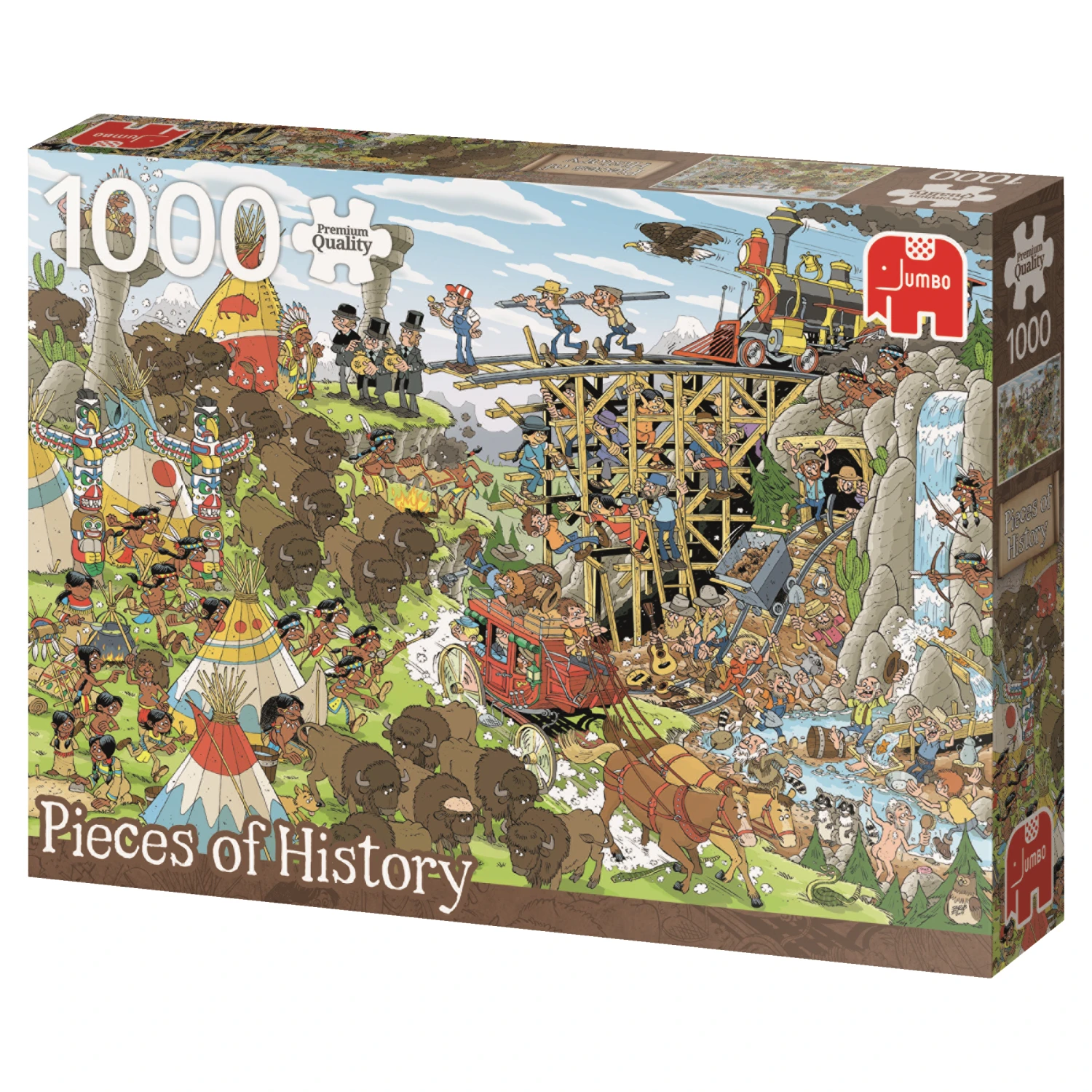 Jumbo 19210 Legpuzzel Het Wilde Westen 1000 Stukjes 5 Jumbo 19210 Legpuzzel Het Wilde Westen 1000 Stukjes - Afbeelding 3