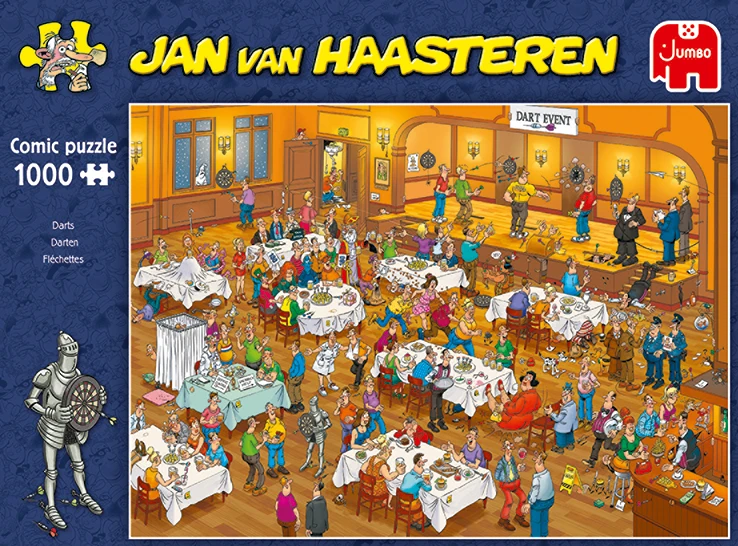 Jumbo 19076 Puzzel Jan-van-Haasteren Darts Darten 8 Jumbo 19076 Puzzel Jan-van-Haasteren Darts Darten - Afbeelding 6