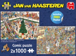 Jumbo 20033 2 Puzzels Shoppen Voor De Feestdagen Jan Van Haasteren 2×1000 -Beste Speelgoed Winkel 78773000 5342394938