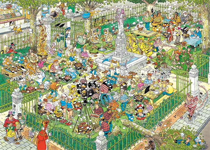 Jumbo 19099 Puzzel JanvanHaasteren FoodTruck Festival+BBQ Party 2×1000 4 Jumbo 19099 Puzzel JanvanHaasteren FoodTruck Festival+BBQ Party 2×1000 - Afbeelding 2