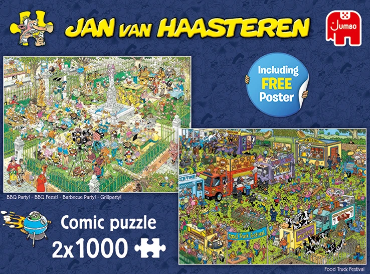 Jumbo 19099 Puzzel JanvanHaasteren FoodTruck Festival+BBQ Party 2×1000 9 Jumbo 19099 Puzzel JanvanHaasteren FoodTruck Festival+BBQ Party 2×1000 - Afbeelding 7