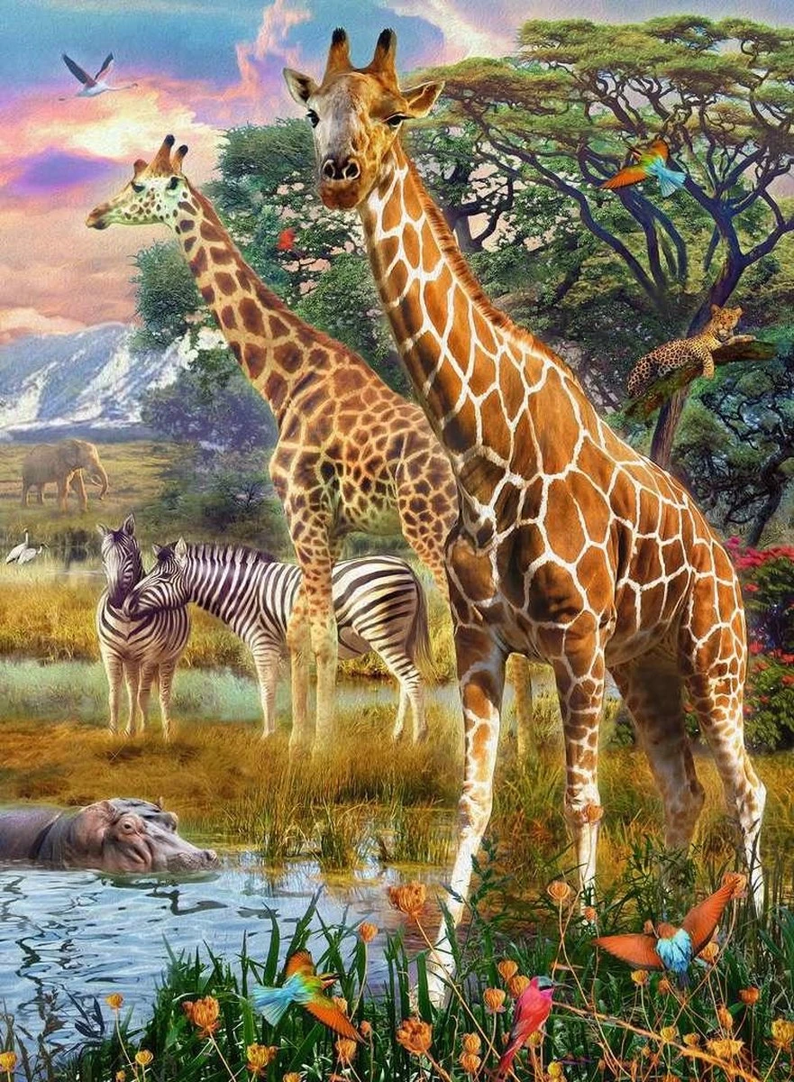 Kleurrijke Savanne Ravensburger Puzzel 129430 150 Stukjes XXL 4 Kleurrijke Savanne Ravensburger Puzzel 129430 150 Stukjes XXL - Afbeelding 2