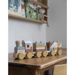 Little Dutch Houten Blokkentrein Pure&Nature 8 Little Dutch Houten Blokkentrein Pure&Nature -Beste Speelgoed Winkel Little dutch 4702 blokkentrein 1