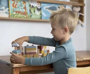 Little Dutch Houten Blokkentrein Pure&Nature 4 Little Dutch Houten Blokkentrein Pure&Nature - Afbeelding 2