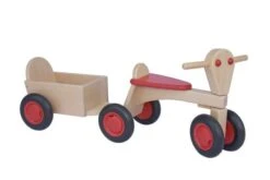 Beukenhouten Aanhanger Loopfiets -Beste Speelgoed Winkel beukenhouten loopfiets met aanhanger van dijktoys 147
