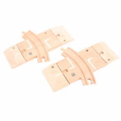 BigJigs BJT223 Gebogen Spoorwegovergang Houten Trein