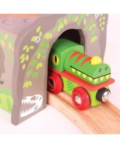 BigJigs BJT244 Tunnel T-rex Dinosaurus -Beste Speelgoed Winkel bigjigs bjt244 houten tunnel t rex dinosaurus