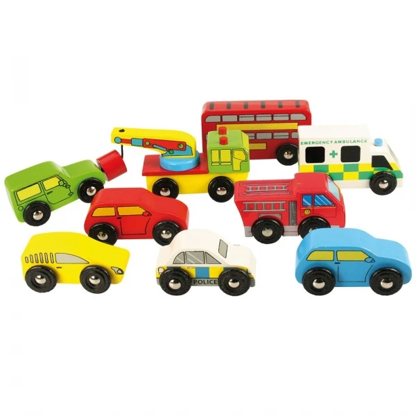 BigJigs BJT060 Road Voertuigenset 4 BigJigs BJT060 Road Voertuigenset - Afbeelding 2