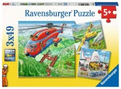 Vliegtuigen Puzzelbox Ravensburger 3 X 49 Stukjes