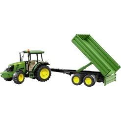 Bruder 2108 Tractor John-Deere 5115M Met Aanhanger -Beste Speelgoed Winkel bruder 02108 tractor john deere 5115m met trailer 1