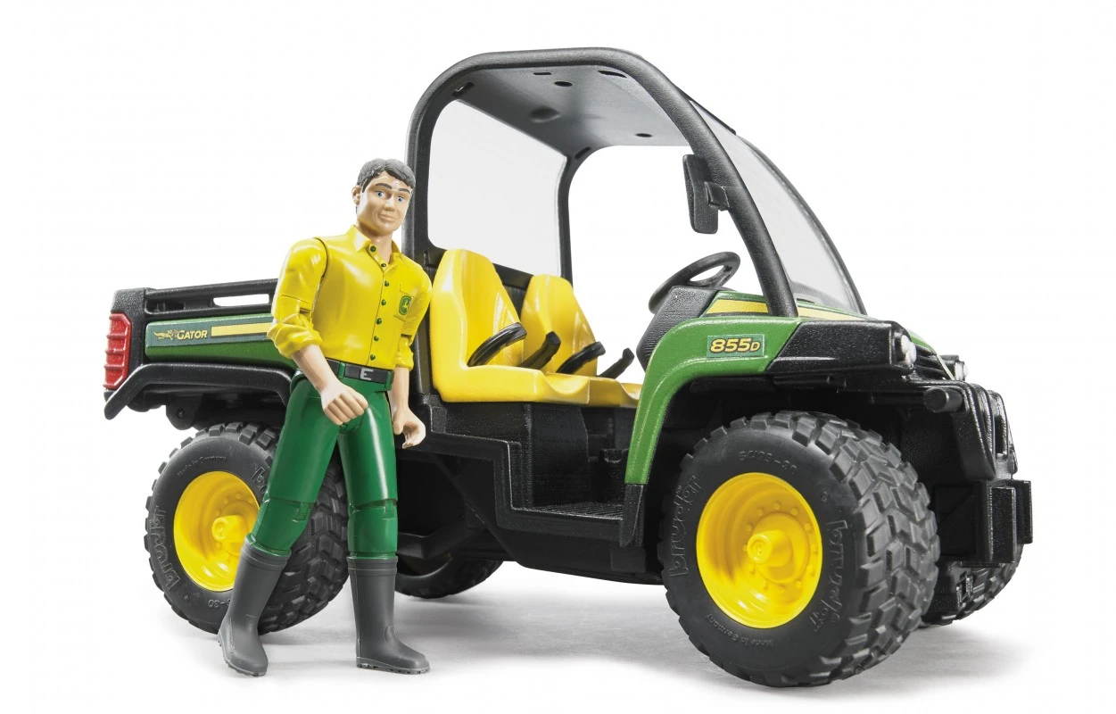 Bruder 2490 John-Deere Gator-855D Met Chauffeur 5 Bruder 2490 John-Deere Gator-855D Met Chauffeur - Afbeelding 3