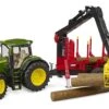 Bruder 3154 John Deere 7R 350 Met Bosbouwaanhanger En 4 Boomstammen -Beste Speelgoed Winkel bruder 03154 john deere tractor met bosbouwaanhanger