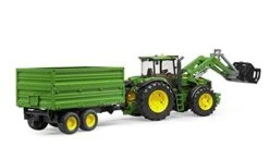 Bruder 3055 John-Deere 7930 + Voorlader En Aanhangwagen -Beste Speelgoed Winkel bruder 3055 john deere tractor met voorlader en aanhanger 1 1