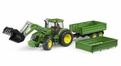 Bruder 3055 John-Deere 7930 + Voorlader En Aanhangwagen -Beste Speelgoed Winkel bruder 3055 john deere tractor met voorlader en aanhanger 3