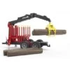 Bruder 2252 Boomstamaanhanger Met Grijper En 4 Boomstammen -Beste Speelgoed Winkel bruder boomstamaanhanger met grijper en 4 boomstammen 1
