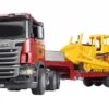 Bruder 3555 Dieplader Scania R-series Met CAT Bulldozer -Beste Speelgoed Winkel bruder dieplader scania r series met cat bulldozer