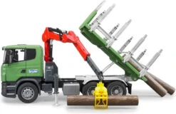 Bruder 3524 Houttransporter Vrachtauto Scania R-series Met Kraan -Beste Speelgoed Winkel bruder houttransporter scania r series met kraan en 3 boomstammen 1 1