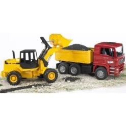 Bruder 2752 Kipper Vrachtwagen MAN TGA Met Shovel Fiat FR 130 -Beste Speelgoed Winkel bruder kipwagen man tga met shovel fiat fr 130 2