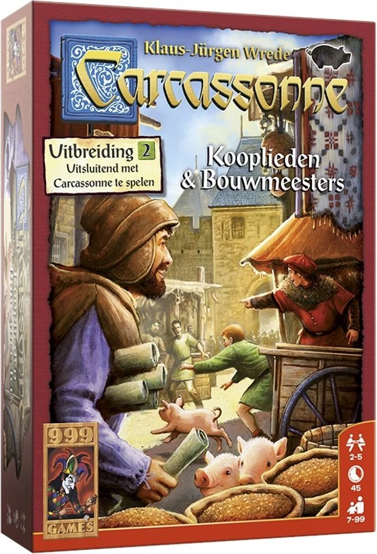 Carcassonne Uitbreiding Koooplieden En Bouwmeesters – Bordspel 4 Carcassonne Uitbreiding Koooplieden En Bouwmeesters – Bordspel - Afbeelding 2
