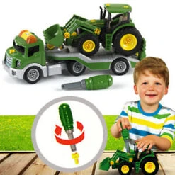 Dieplader + Tractor John Deere Met Voorlader – Constructiespeelgoed – Theo Klein 3908 8 Dieplader + Tractor John Deere Met Voorlader – Constructiespeelgoed – Theo Klein 3908 -Beste Speelgoed Winkel dieplader met tractor john deere theo klein 3908 1 1