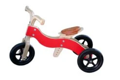 Houten Trike 2-in-1 Loopfiets VanDijkToys Div Kleuren -Beste Speelgoed Winkel dijk trike rood 7250