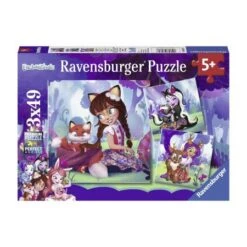 Enchantimals – Puzzelbox Ravensburger 3 X 49 Stukjes