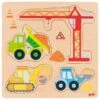 Houten Legpuzzel Bouwvoertuigen Goki -Beste Speelgoed Winkel goki 57439 legpuzzel bouwvoertuigen