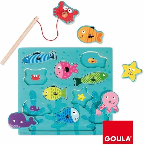 Goula Houten Magneetpuzzel Vissen 4 Goula Houten Magneetpuzzel Vissen - Afbeelding 2