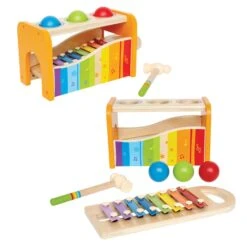Houten Xylofoon En Hamerbank In 1 – Hape Pound And Tap Bench -Beste Speelgoed Winkel hamerbank xylophoon hape e0305 pound and tap bench 2