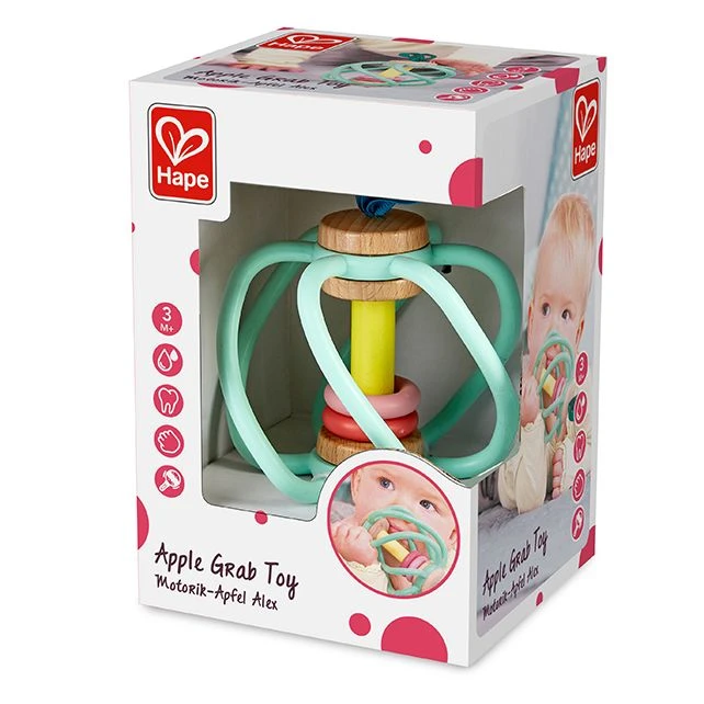 Hape Houten Grijpspeeltje Apple Grab Toy Baby-speelgoed 4 Hape Houten Grijpspeeltje Apple Grab Toy Baby-speelgoed - Afbeelding 2