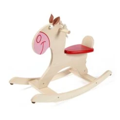 Hobbelpaard Scratch – Blank Met Manen. -Beste Speelgoed Winkel hobbelpaard blank scratch 6181422