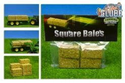Kidsglobe Vierkante Hooibalen 4-stuks Schaal 1 : 32 -Beste Speelgoed Winkel hooibalen vierkant kidsglobe 610704 1