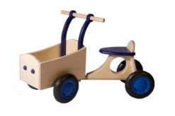 Houten Bakfiets Blauw Loopfiets VanDijkToys