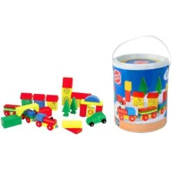 Blokkenset HEROS Combi-speelbox 32-delig -Beste Speelgoed Winkel houten blokken combi in ton heros 27181 2