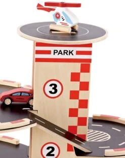 Houten Garage Park & Go -Beste Speelgoed Winkel houten garage hape e3002 park go garage 3