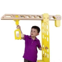 Houten Bouwkraan XXL -Beste Speelgoed Winkel houten mega bouwkraan goki 55937 2