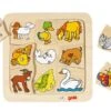 Houten Puzzel Hoe Zien De Jongen Van Deze Dieren Eruit? -Beste Speelgoed Winkel houten puzzel goki 56879