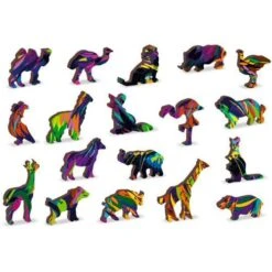 Wooden City Houten Puzzel Rainbow Wild Cat L 300 -Beste Speelgoed Winkel houten puzzel wooden wild cat L300 1