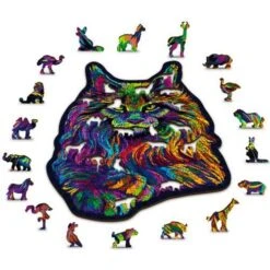 Wooden City Houten Puzzel Rainbow Wild Cat L 300 -Beste Speelgoed Winkel houten puzzel wooden wild cat L300 3