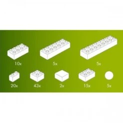 Hubelino Set Witte Bouwstenen 105-delig -Beste Speelgoed Winkel hubelino 4200531 blokken wit 105 delig 2