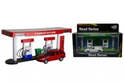 Kidsglobe Tankstation + Volvo V70 -Beste Speelgoed Winkel kidsglobe 571955 tankstation