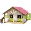 Kidsglobe Paardenstal Met 2 Boxen En Berging Rose/Wit -Beste Speelgoed Winkel kidsglobe 610168 paardenstal met 2 boxen en een berging in wit rose 2