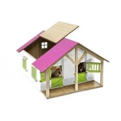 Kidsglobe Paardenstal Met 2 Boxen En Berging Rose/Wit -Beste Speelgoed Winkel kidsglobe 610168 paardenstal met 2 boxen en een berging in wit rose