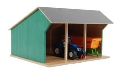 Kidsglobe Tractorloods Machineloods 3-voertuigen Schaal 1 : 32 -Beste Speelgoed Winkel kidsglobe 610192 tractor loods 1 1
