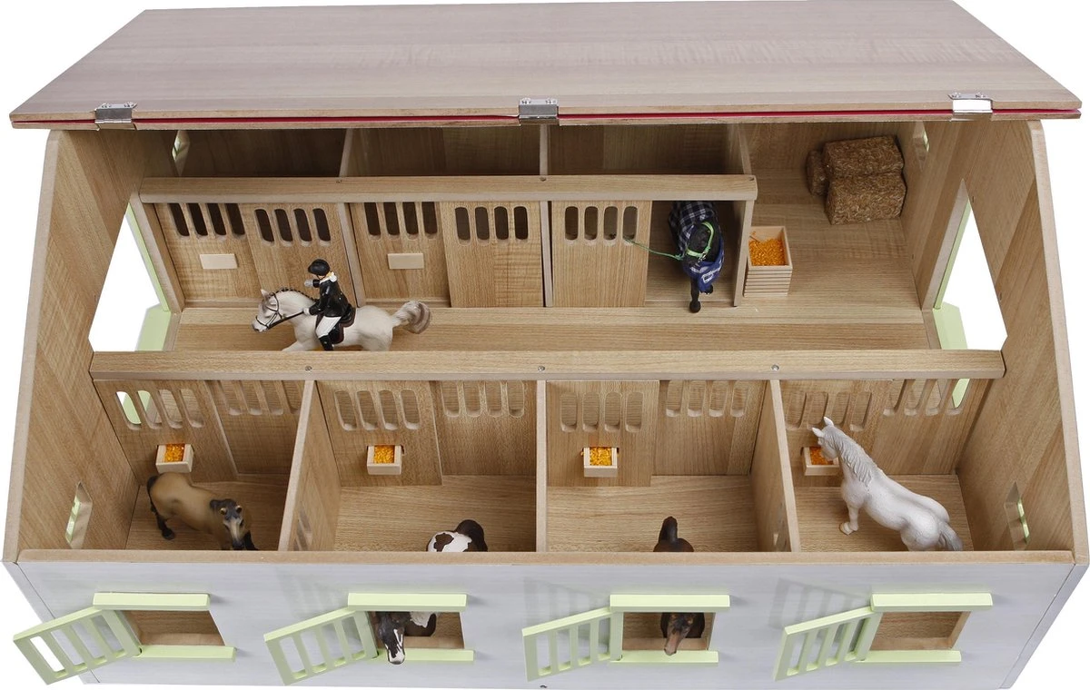 KidsGlobe Paardenstal Met 7 Boxen Pink-White 5 KidsGlobe Paardenstal Met 7 Boxen Pink-White - Afbeelding 3