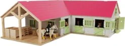 Kidsglobe Paardenstal Met 4 Boxen En Berging Rose/Wit