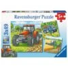 Landbouwvoertuigen Puzzelbox Ravensburger 3 X 49 Stukjes -Beste Speelgoed Winkel landbouwvoertuigen puzzel ravensburger