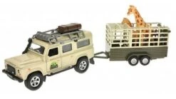 Land Rover Defender + Giraffetrailer -Beste Speelgoed Winkel landrover defender met giraffetrailer kidsglobe 1 1