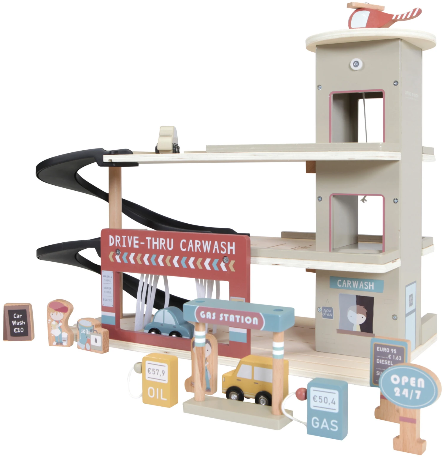 Little Dutch LD4491 Houten Railway Garage 4 Little Dutch LD4491 Houten Railway Garage - Afbeelding 2